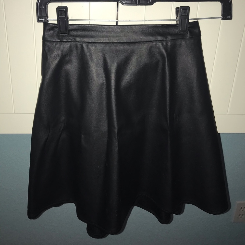 Faux leather skirt